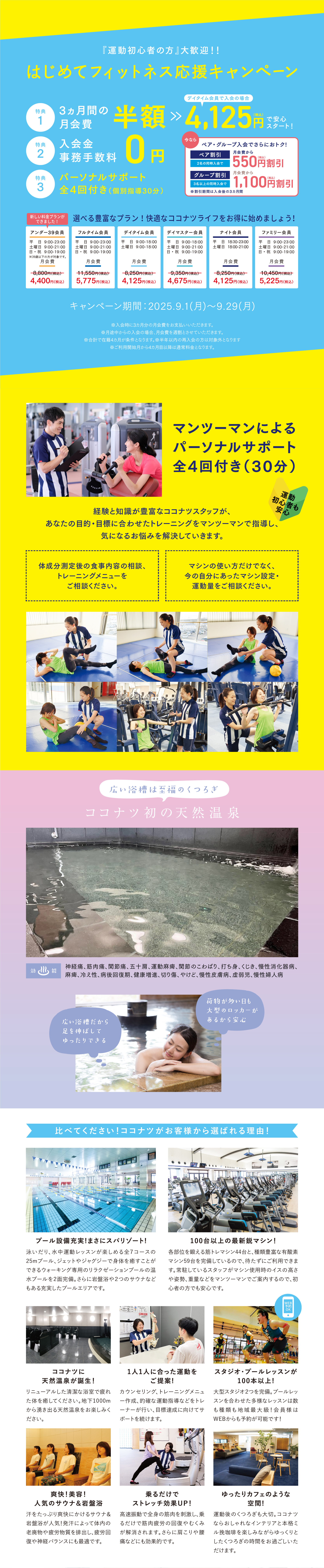 はじめてフィットネス応援キャンペーン