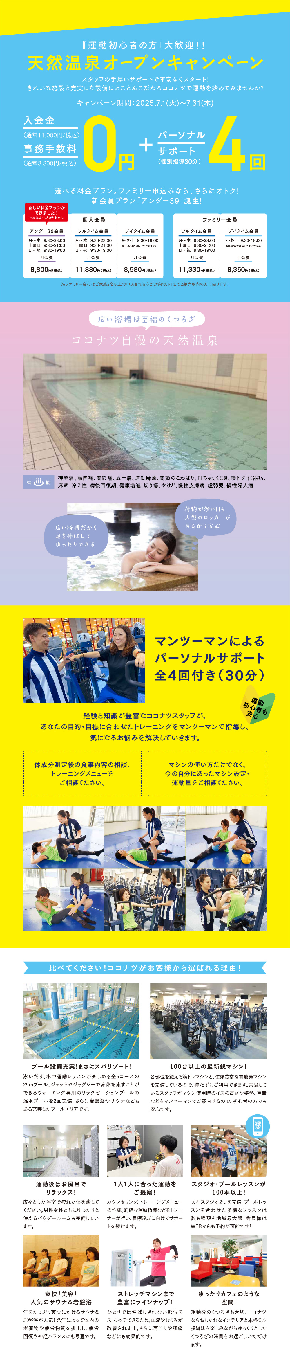 天然温泉オープンキャンペーン