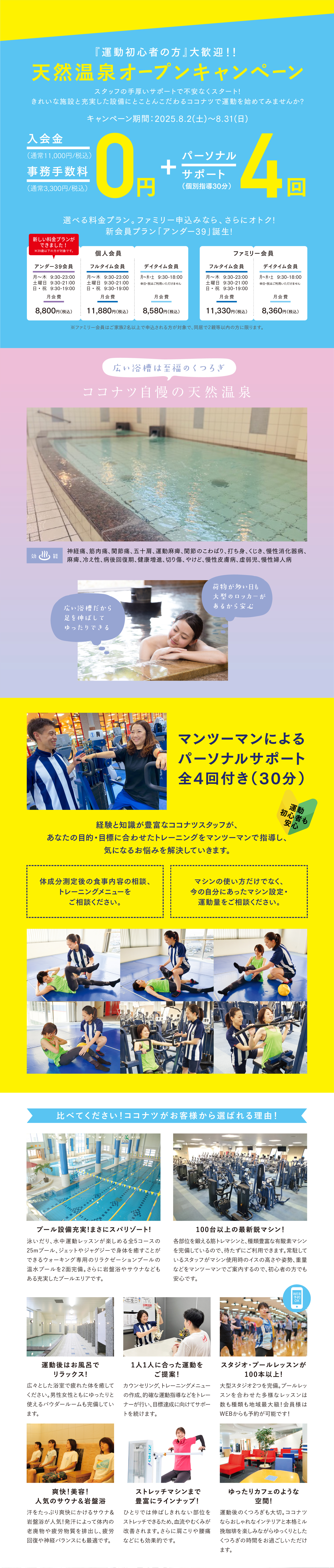 天然温泉オープンキャンペーン